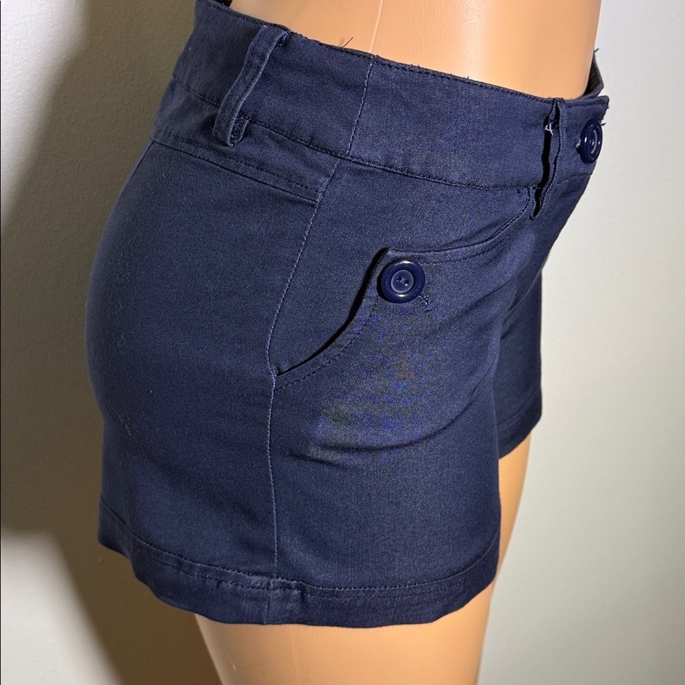 Navy Blue Low-Rise Mini Shorts | Size medium - Waist 14.5” - Picture 4 of 8